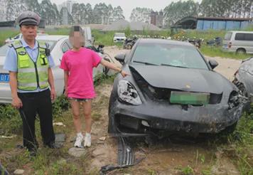 一靓女醉酒驾车结果与路中护栏发生碰撞(图2)