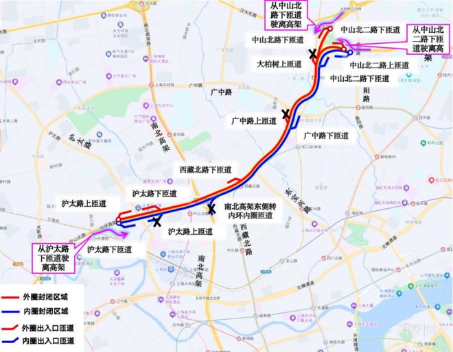 上海内环高架设施提升及功能完善工程再启动交通组织有这些变化(图2)