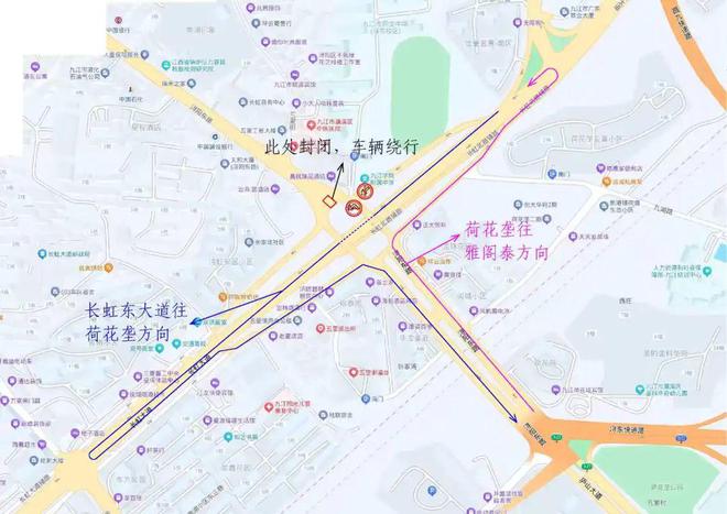注意：长虹立交桥及周边道路临时优化调整需这样绕行！